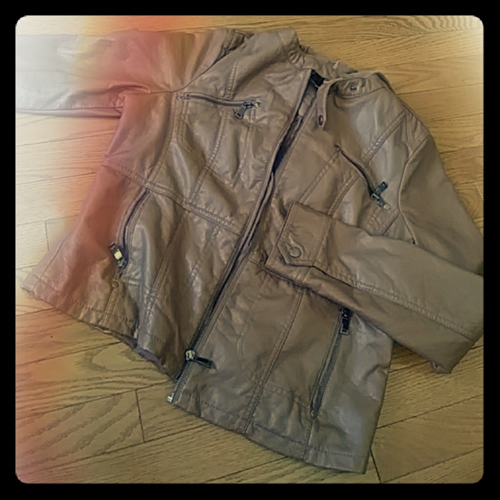 Junior's brown pleather jacket